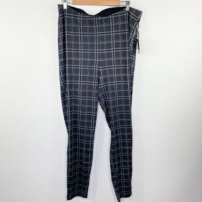 Simply Vera Wang High Waisted Shaping Plaid Ponte Leggings Women's Plus Size 1X