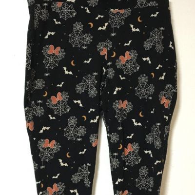 Disney Leggings Size 4X Minnie Mouse Halloween Web Bats Spiders Cotton Spandex