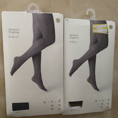 SEXY BEAUTIIFUL ELEGANT WOMEN GRAY HEATHER OPAQUE TIGHTS LOT 2 SIZE M/LBRAND NEW