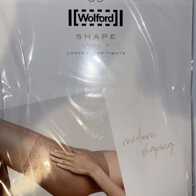 Wolford Shape Luxe 9 Tights Color: Carmel Size: Extra Small 17056 - 08