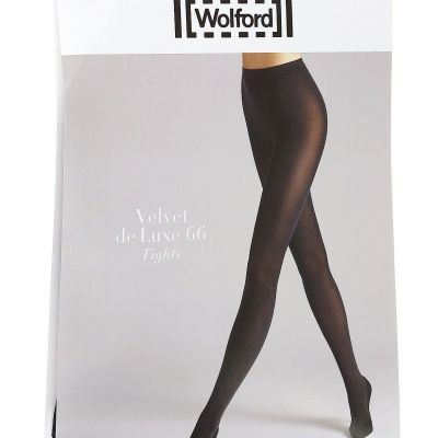 Wolford Velvet De Luxe Tights Black Hose L24126 Women’s Size S