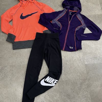 Womens NIKE/MOUNTAIN HARD WEAR Sweatshirt..Hoodie & Leggings, sz XS