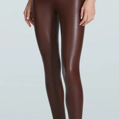 NEW Commando Perfect Control Faux Leather Leggings - SLG06 - Oxblood - Medium