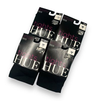 Hue Black Ultimate Opaque Tights Size 1 Womens 4 Pair