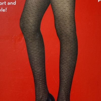 Spanx Tight End Tights Micro Dot Fishnet Comfortable Shaper Size A Very Black