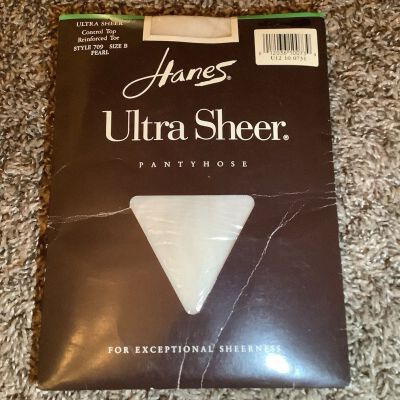 Hanes ultra sheer control top pantyhose, color pearl, size: B