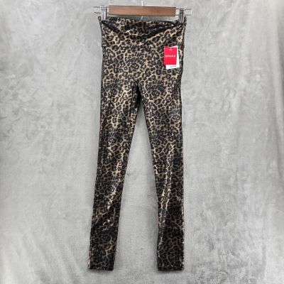 NWT Spanx Size S Faux Leather Leopard Shine Leggings