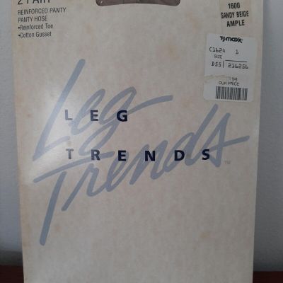 Leg Trends pack of 2 pantyhose Sandy Beige Ample Reinforced Toe