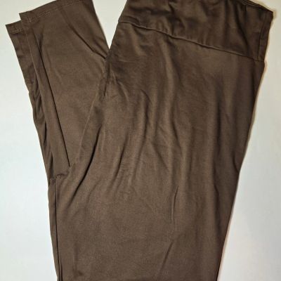 LuLaRoe TC2 Leggings Solid CHOCOLATE BROWN Tall & Curvy 2 (Size 20-26) NEW