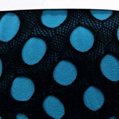 Hue Layered Net NEW Womens S/M Blue/Black Trendy Nylon/Spandex Stretch Sale $18