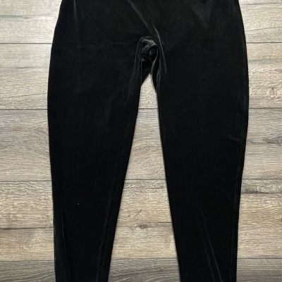 Spanx Stretch Velvet Leggings Black Size 3X