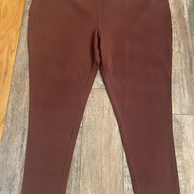 Terra & Sky Women Sz 4X (28-30W) High Rise Fitted Leggings Cinnamon NWT