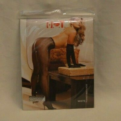 HOT Shirley of Hollywood White Small Hole Fishnet Hose Stockings One Size Y69