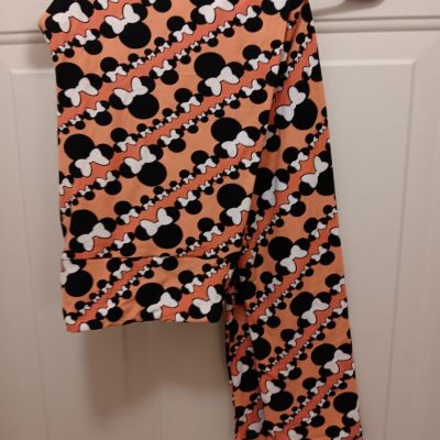 Lularoe TC tall & curvy leggings Minnie mouse peach plus size 12-18 Disney