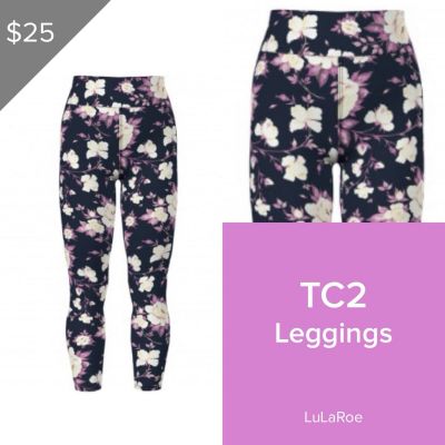 LuLaRoe NEW Leggings TC2 (Tall & Curvy 2) Buttery Soft Sz 18+ Floral Print