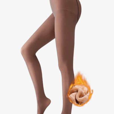 Brown Sheer Fleece lined tights