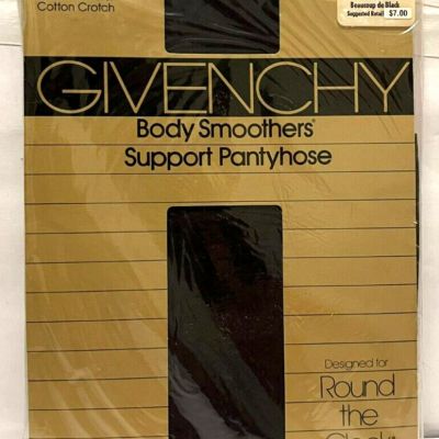 Givenchy Vintage Pantyhose Style 555 80’s Size Trim Black New In Package Read