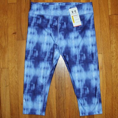 Under Armour HeatGear Printed Capri Leggings Womens L 1258599-591 Compression