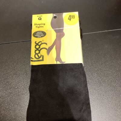 L'eggs Opaque Black Shaping Tights Size Q