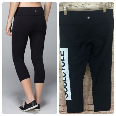 Lululemon Soulcycle Wunder Under Black Crop Tight size 4