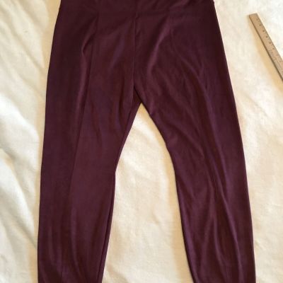 SIMPLY VERA WANG Front Seam Port Royal Faux Suede High-Rise LEGGINGS Size 1X New