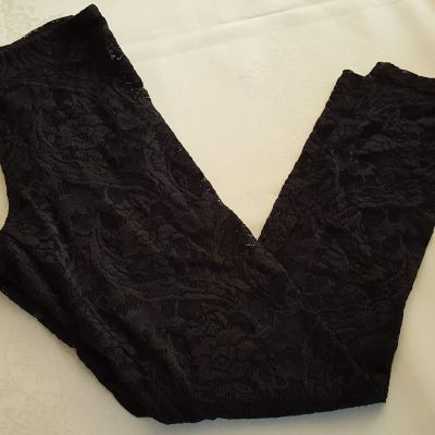 INC International Concepts Black Sheer Lace Leggings Size M Medium NEW NWT