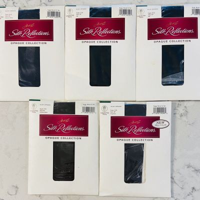 5 - Hanes Silk Reflections Size EF Control Top Style E16 Pantyhose 4 COLORS