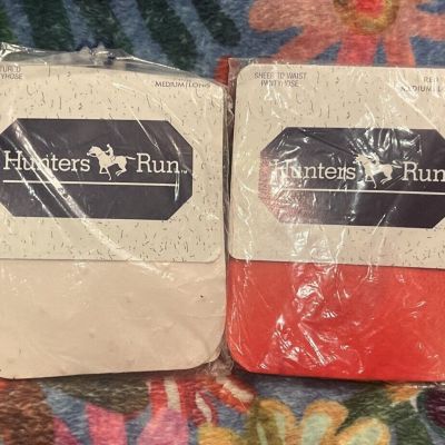 VTG Hunters Run Medium Sheer Waist Pantyhose Nylon