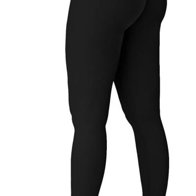 Size S 4-6 Invisible Butt Scrunch Workout Leggings Black Lycra Butt Lifting