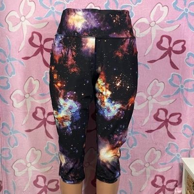 Avia Womens y2k Galaxy Print workout Capri Leggings XL (16-18)