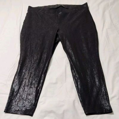 Torrid Wet Look Leggings Black Size 4 (4X)