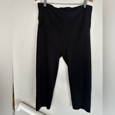 Spanx Black Leggings Size 2X Crop Compression Plus Pants Loungewear Relaxation