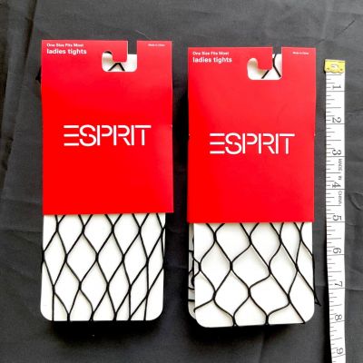 ESPRIT fishnet 2 pk black