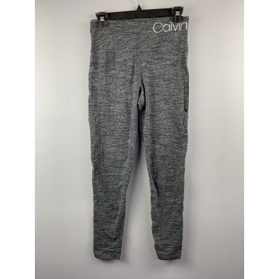 Calvin Klein Performance NYC Leggings Womens size small Gray Spellout Athletic