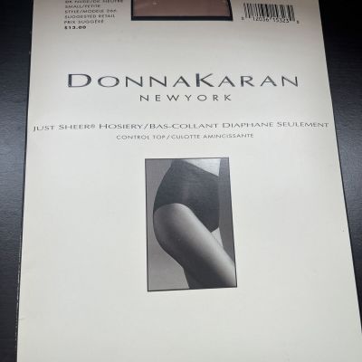 Donna Karan Just Sheer Control Top Pantyhose Style 266 DK Nude Small