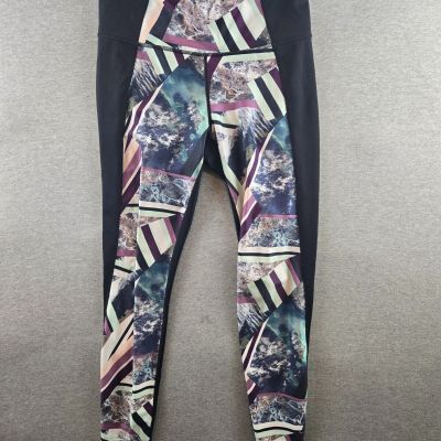 Joy Lab Leggings Womens Size Med Color Block Geo Print Yoga Workout Stretch Rare