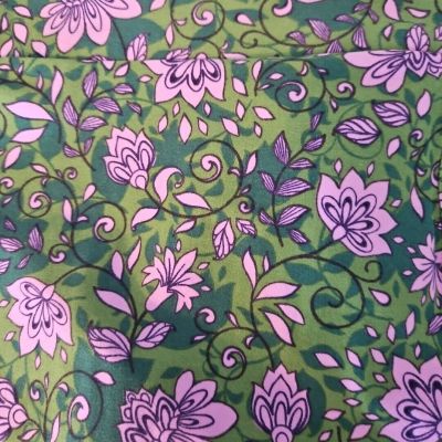 Lularoe Leggings TC - Flowers Green And Pink