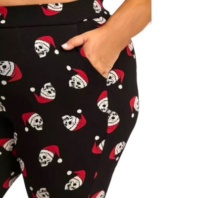 TORRID Skulls in Santa Hats, Signature Waist w/Pockets Leggings NWT Size 4X