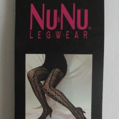 Nu &Nu Fishnet Lace Tights Black LF1012  Size M/L NEW & Sealed Package