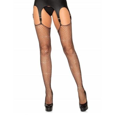 Brand New Sandra Rhinestone Fishnet Stockings Leg Avenue 9124