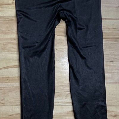 New Lane Bryant Woman Stretch Black Shiny Leggings Shaping Pants Plus Size E/F