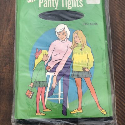 Vintage Swinger Panty Tights Pantyhose 100perc Nylon Navy Petite Style 1150 New