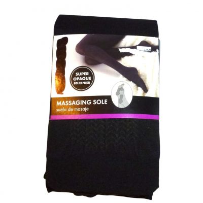 George massaging sole 80 denier tights black size 1 GT7CN