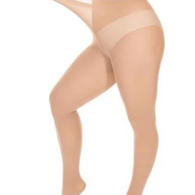 Women's Oversize Plus Size Tights 80D Soft Microfiber Semi 3X-Large Nude