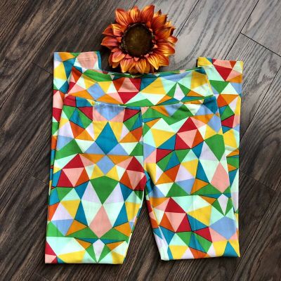 ????LuLaRoe????Bright Diamond Print Triangle Leggings | ONE SIZE |