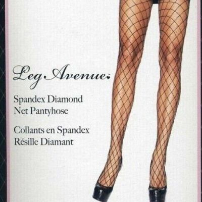 Pantyhose Fishnet Diamond Net Burgundy Spandex Wine Adult Size Leg Avenue 9005