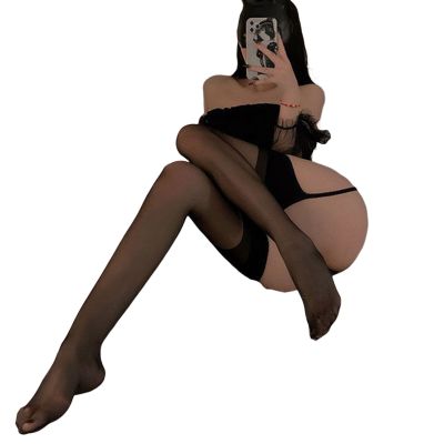 Women Pantyhose Ultra Thin Daily Wear Fake Two Piece Sheer Stockings Tempting