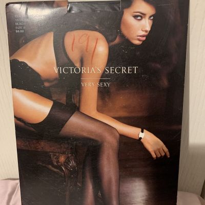 victoria's secret Very Sexy Classic Stocking Black Size B 15 Denier Discontinued