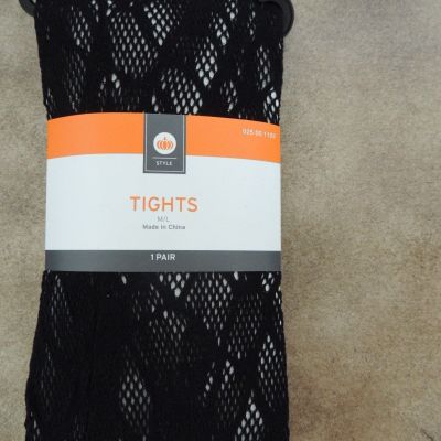 Adult Size Medium / Large Black * FISHNET STYLE * Tights NWT