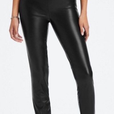 Leggings - Vegan - Leather Pull on leggings- black - plus size 2X